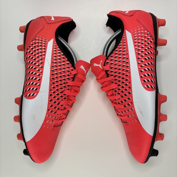 Puma Adreno III FG Jr Cleats Size 5.5c Youth Pink White Soccer Rugby - Picture 6 of 8